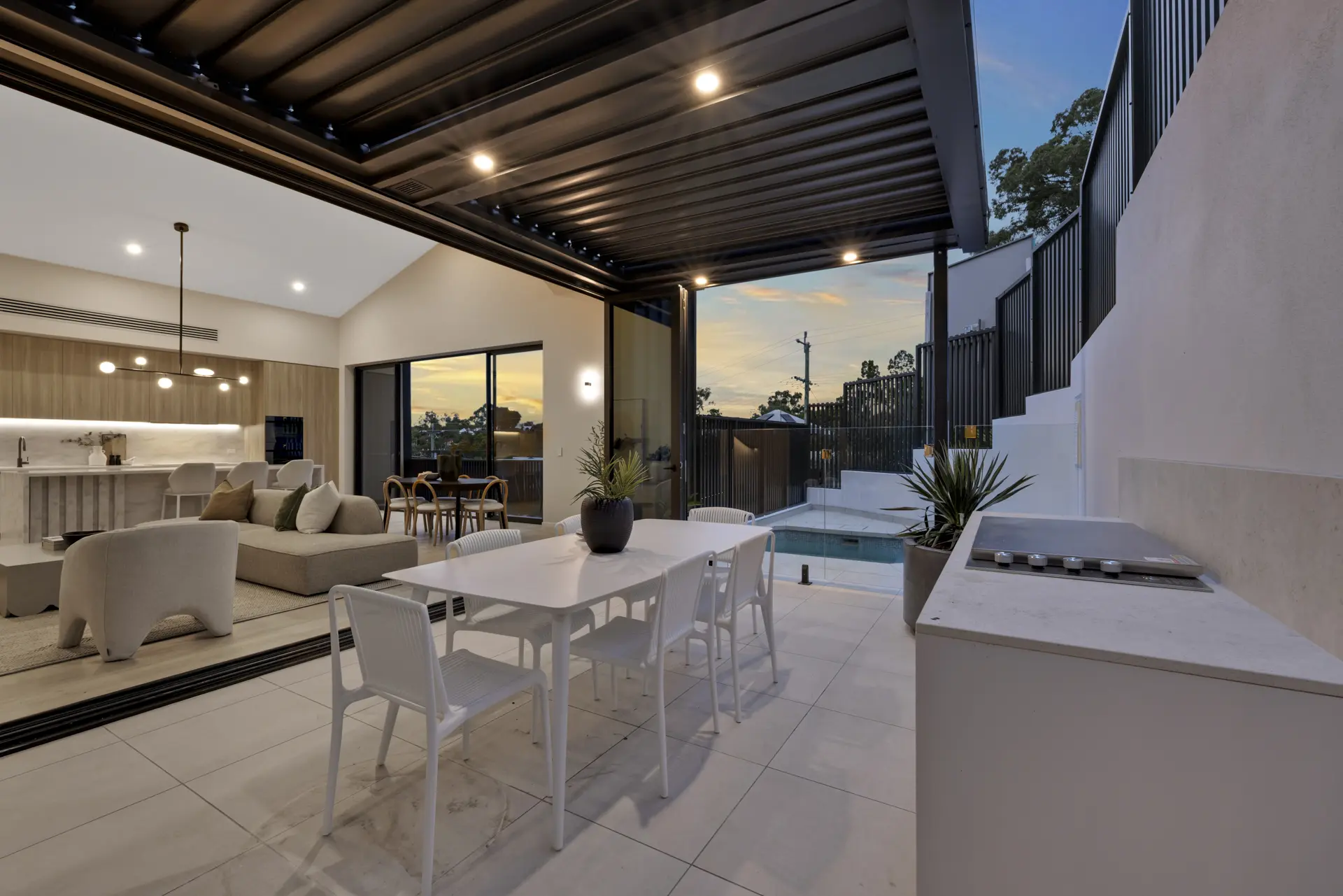 Indoor outdoor living at Mayne Residences